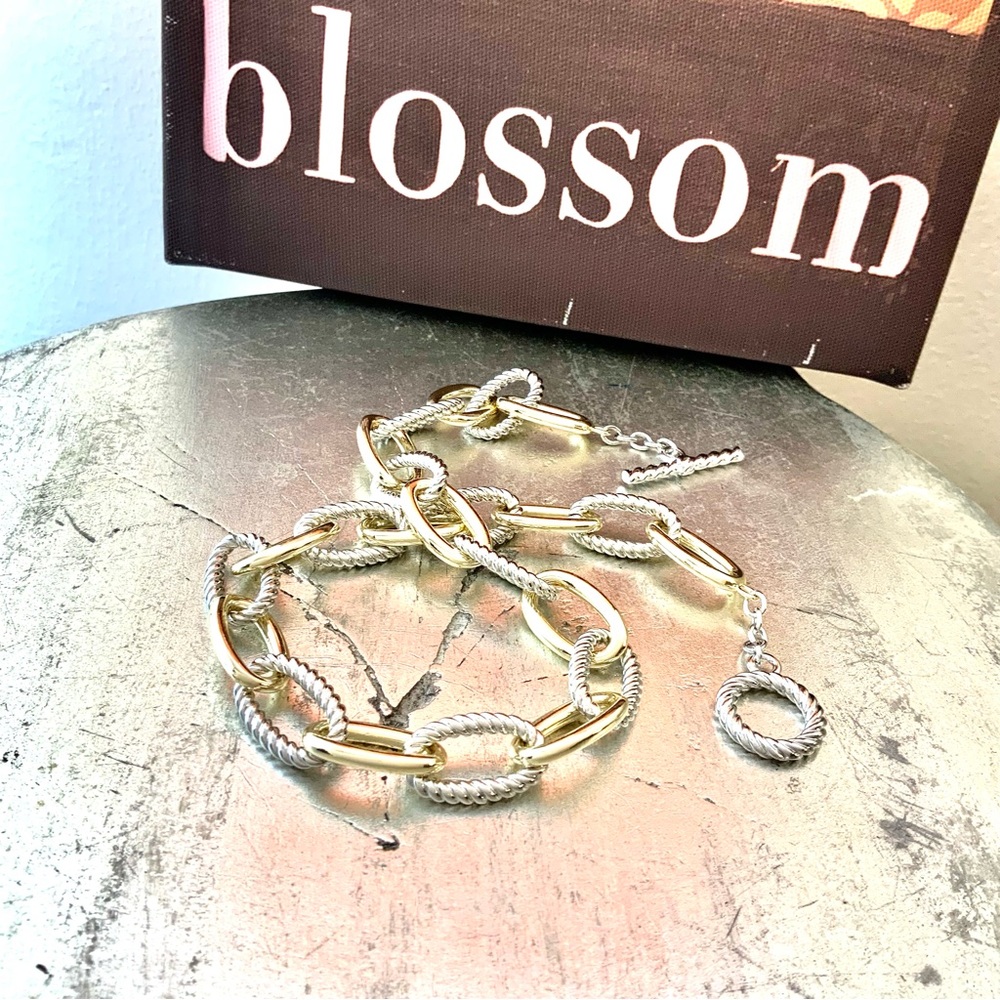 Elegant link chain chunky necklace Gold and Silver Chain Necklace